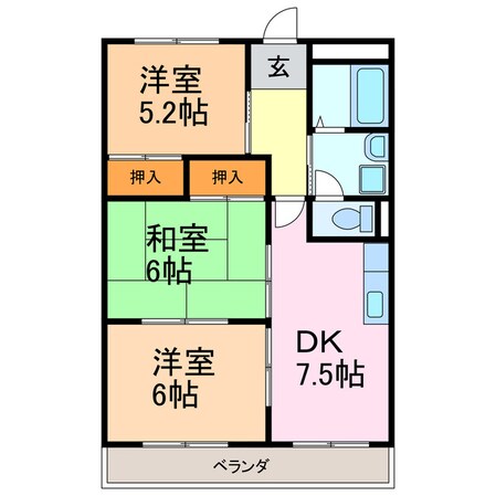 エスポワール小坂の物件間取画像